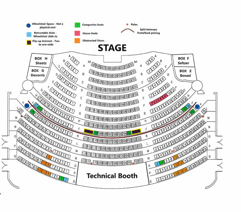 Seating Chart Mishler Theatre (BCAF)